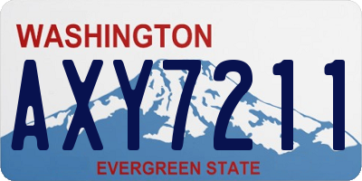 WA license plate AXY7211