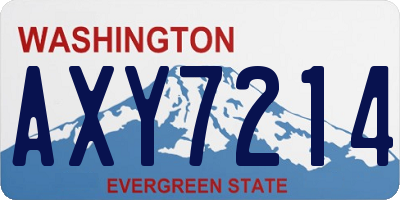 WA license plate AXY7214
