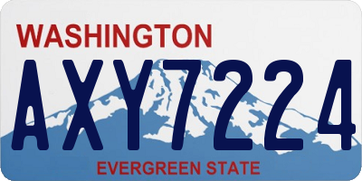 WA license plate AXY7224