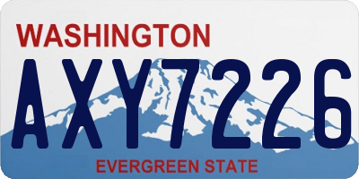WA license plate AXY7226