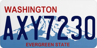 WA license plate AXY7230