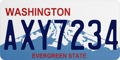 WA license plate AXY7234