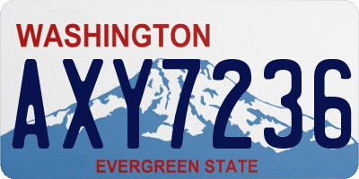 WA license plate AXY7236