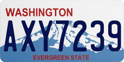 WA license plate AXY7239