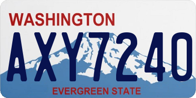 WA license plate AXY7240