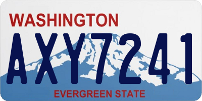 WA license plate AXY7241