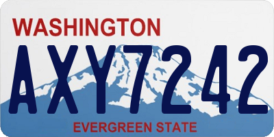 WA license plate AXY7242