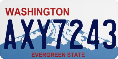 WA license plate AXY7243