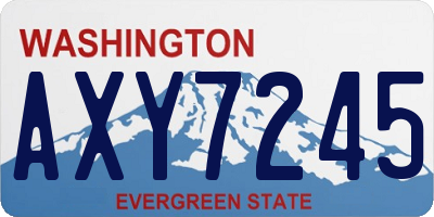 WA license plate AXY7245