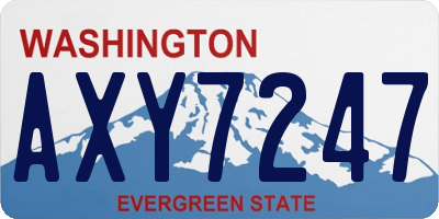 WA license plate AXY7247