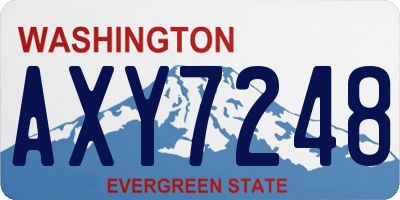 WA license plate AXY7248