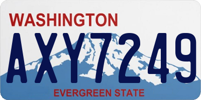 WA license plate AXY7249