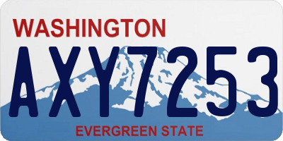 WA license plate AXY7253