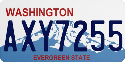 WA license plate AXY7255