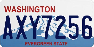 WA license plate AXY7256