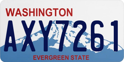 WA license plate AXY7261