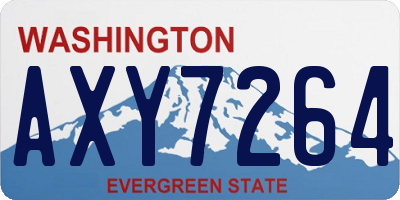 WA license plate AXY7264