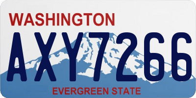 WA license plate AXY7266