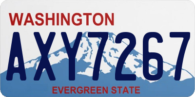 WA license plate AXY7267