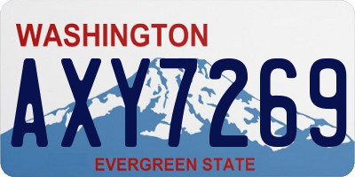 WA license plate AXY7269