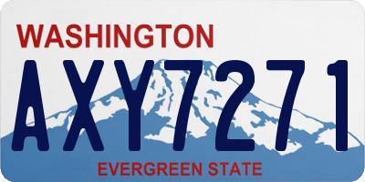 WA license plate AXY7271