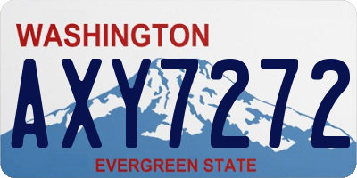 WA license plate AXY7272