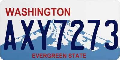 WA license plate AXY7273