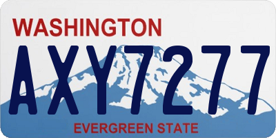 WA license plate AXY7277
