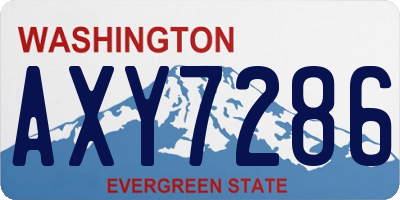 WA license plate AXY7286