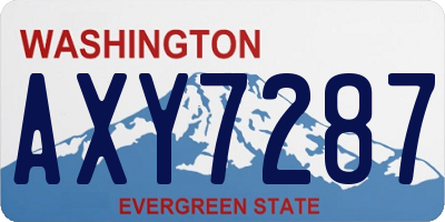 WA license plate AXY7287