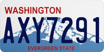 WA license plate AXY7291