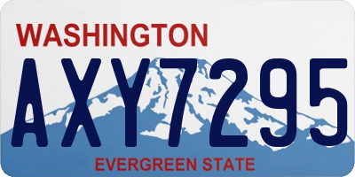 WA license plate AXY7295