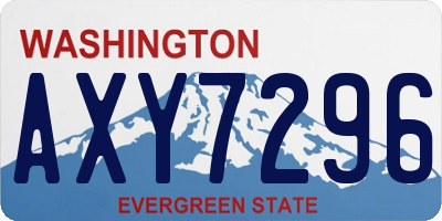 WA license plate AXY7296