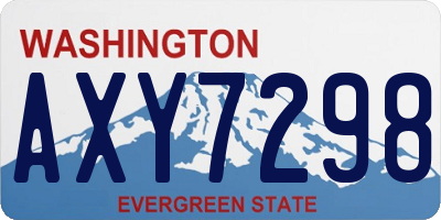 WA license plate AXY7298