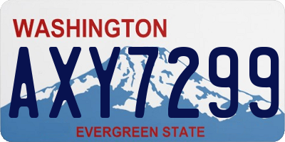 WA license plate AXY7299