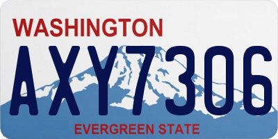 WA license plate AXY7306