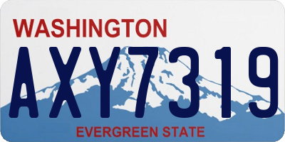 WA license plate AXY7319
