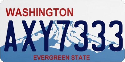 WA license plate AXY7333