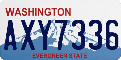 WA license plate AXY7336