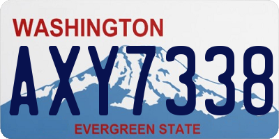 WA license plate AXY7338