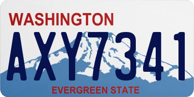 WA license plate AXY7341