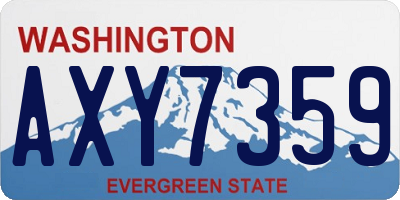 WA license plate AXY7359