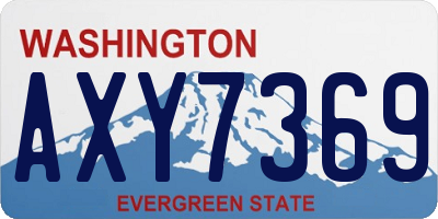 WA license plate AXY7369