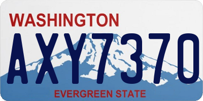 WA license plate AXY7370