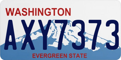 WA license plate AXY7373