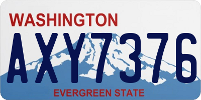 WA license plate AXY7376