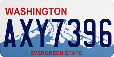 WA license plate AXY7396