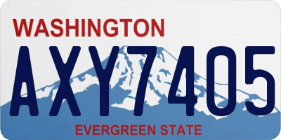 WA license plate AXY7405