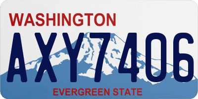 WA license plate AXY7406