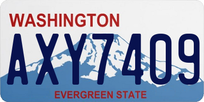 WA license plate AXY7409